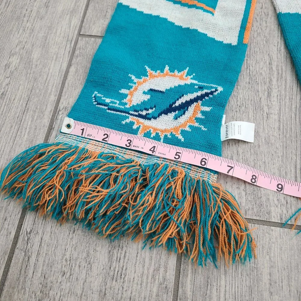 NFL Miami Dolphins Camo Hat & Knit Scarf Set Team Apparel One Size